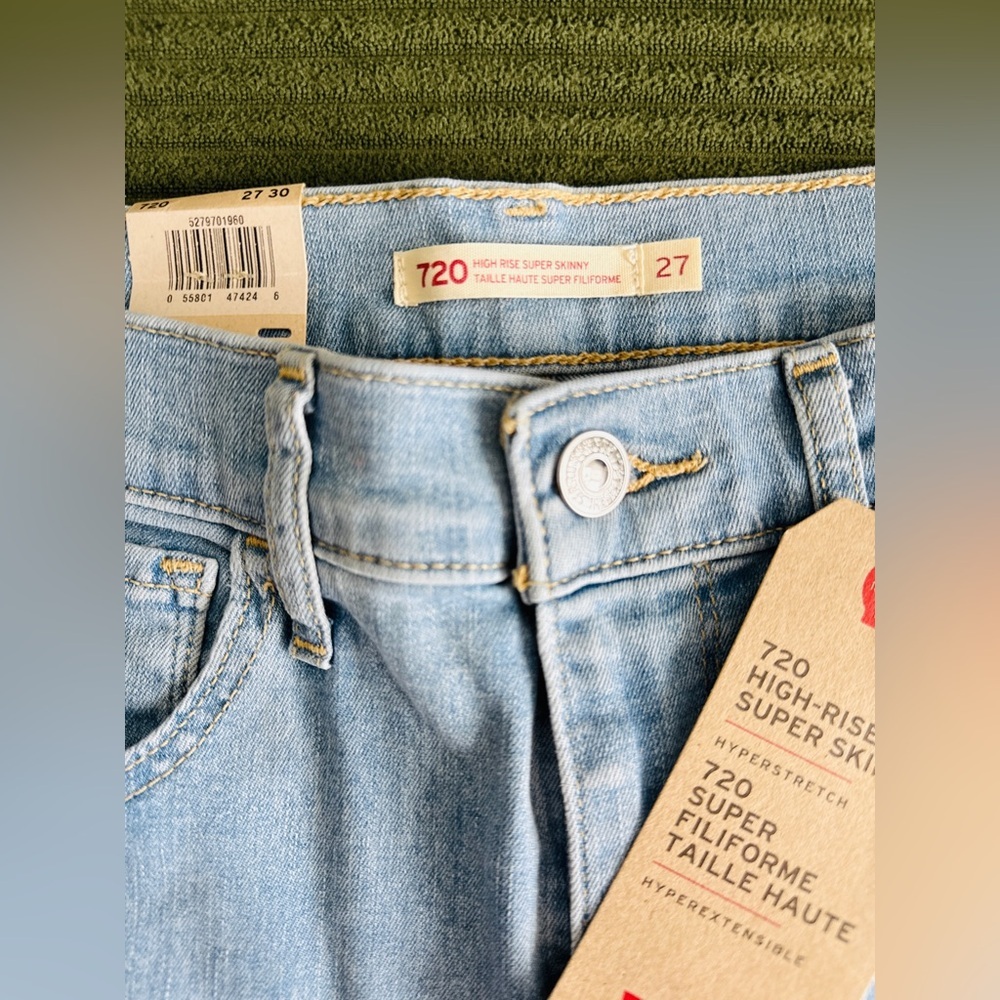 BRAND NEW WITH TAGS — Levi’s 720 High-Rise Super Skinny Jeans (Size 27) - Picture 5 of 10